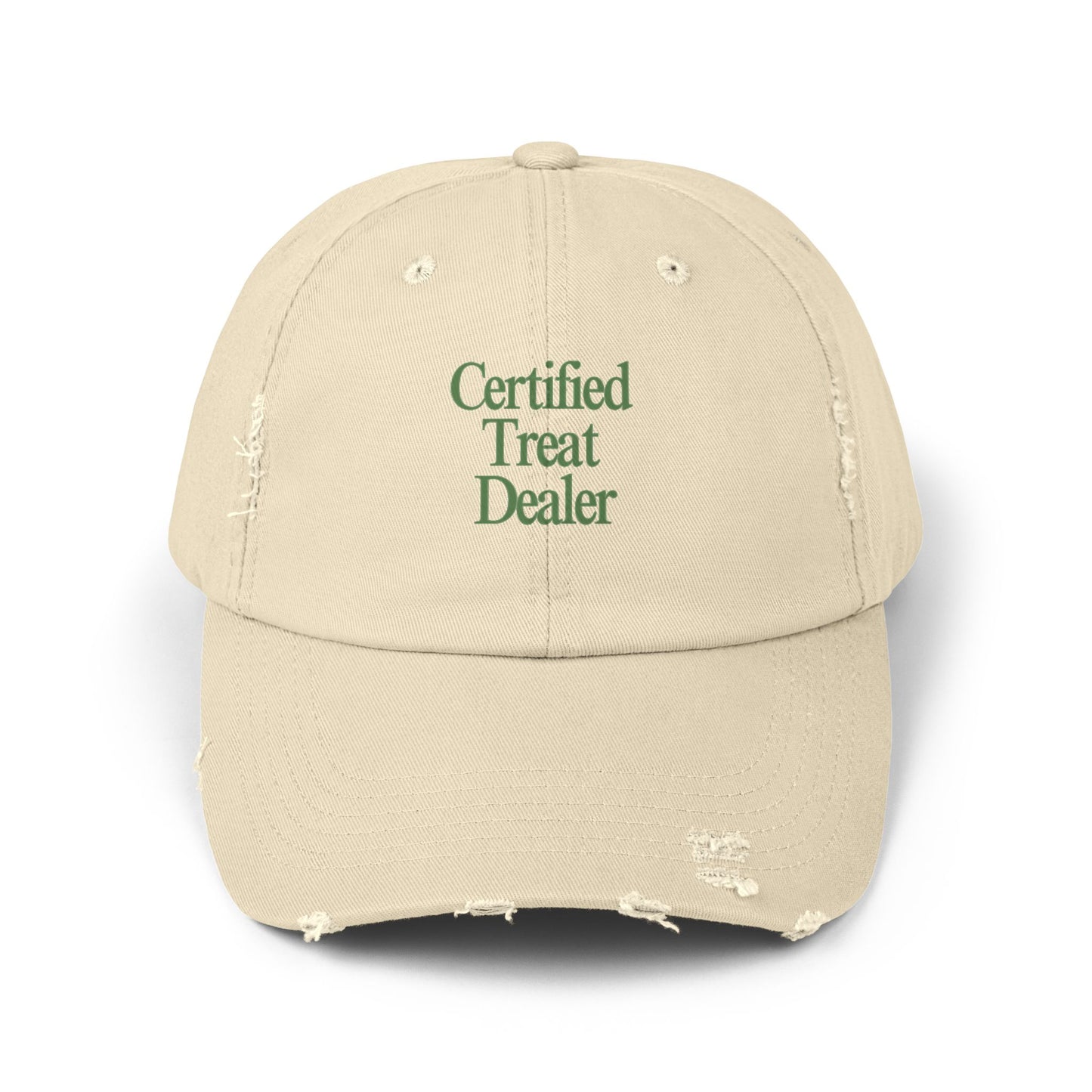 Certified Treat Dealer Cap | Distressed Embroidered Snack Lover Hat