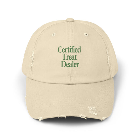 Certified Treat Dealer Cap | Distressed Embroidered Snack Lover Hat