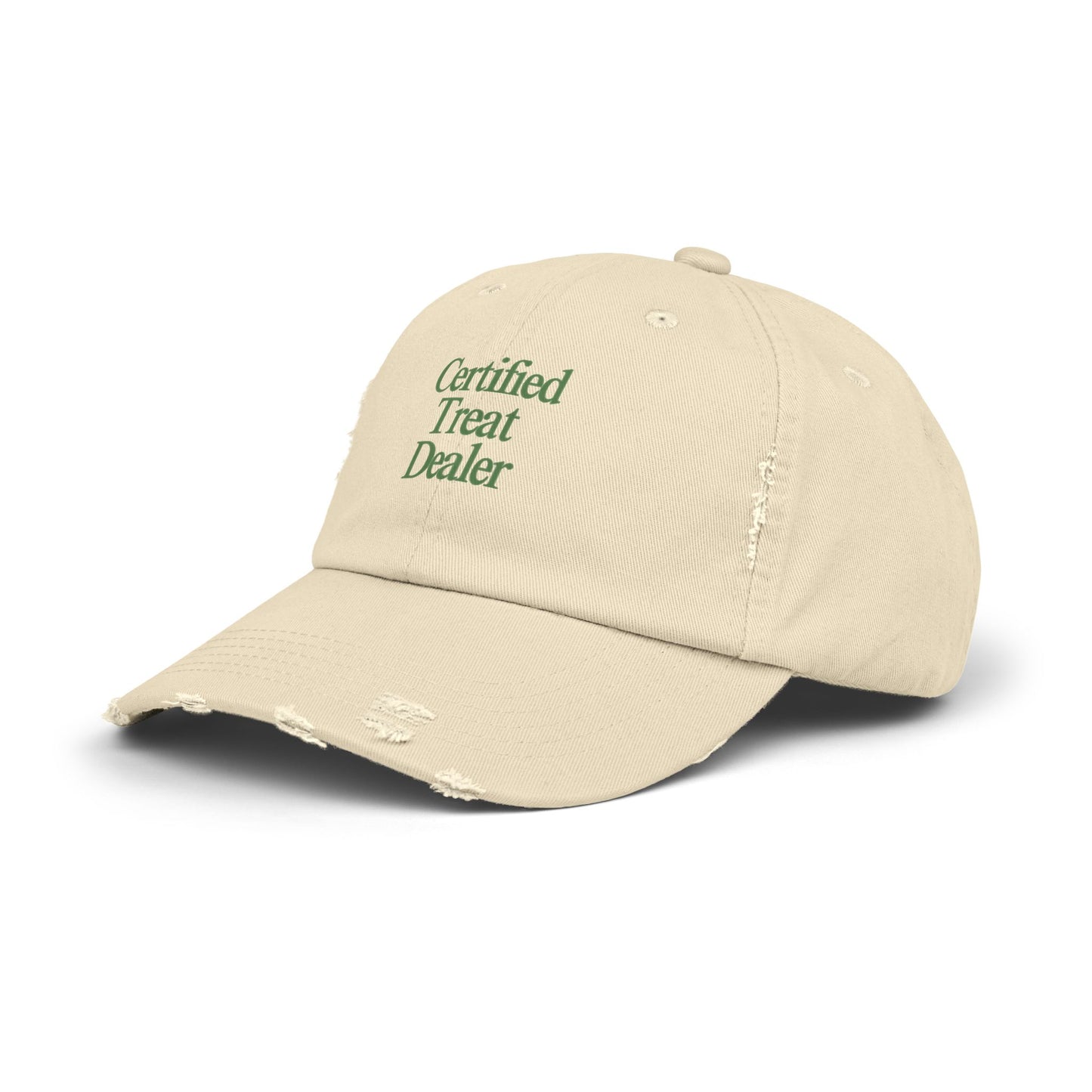Certified Treat Dealer Cap | Distressed Embroidered Snack Lover Hat