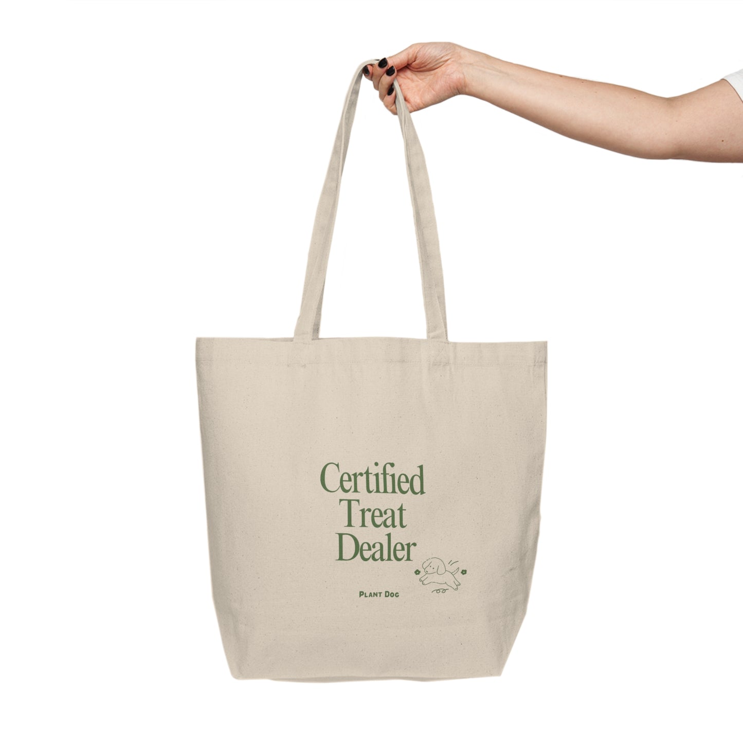 Certified Treat Dealer Canvas Tote | Pet Lover Tote, Dog Treat Bag