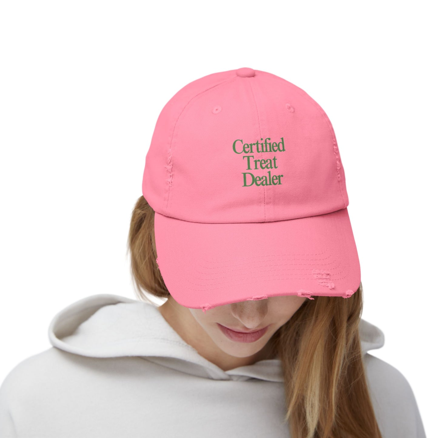 Certified Treat Dealer Cap | Distressed Embroidered Snack Lover Hat