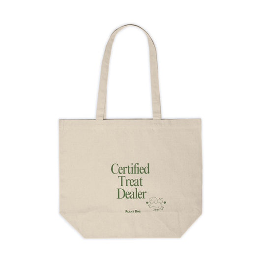 Certified Treat Dealer Canvas Tote | Pet Lover Tote, Dog Treat Bag