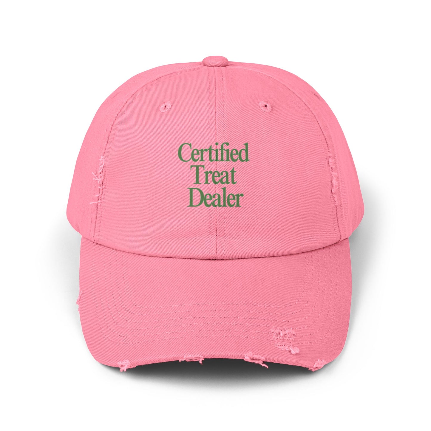Certified Treat Dealer Cap | Distressed Embroidered Snack Lover Hat
