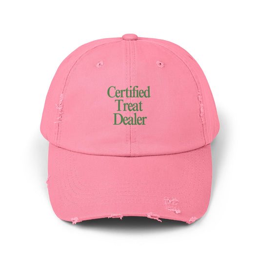 Certified Treat Dealer Cap | Distressed Embroidered Snack Lover Hat