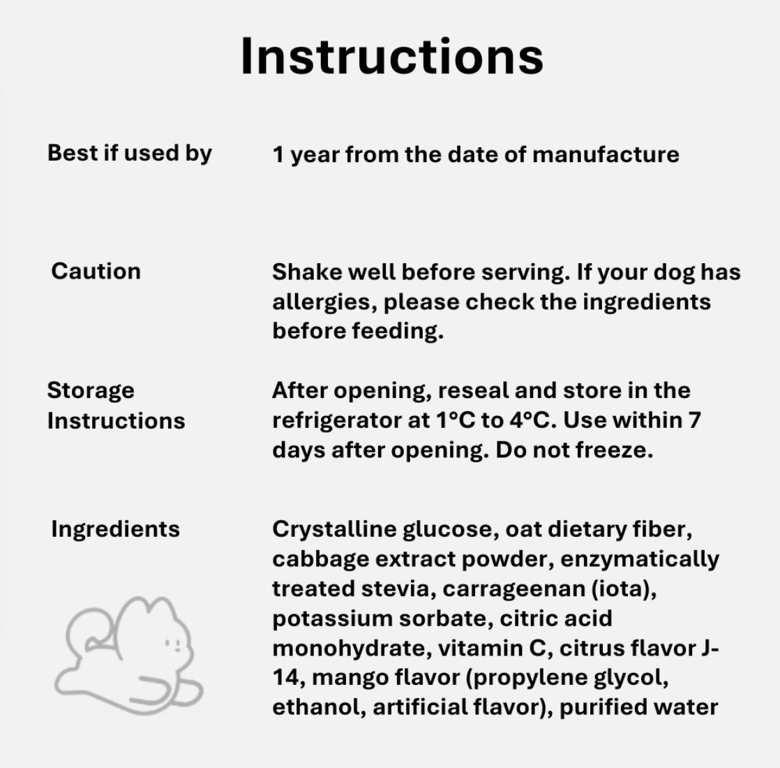 PRE-ORDER High Four Mung Rice Wine for Dogs – Non-Alcoholic Korean Dog Makgeolli (270ml)