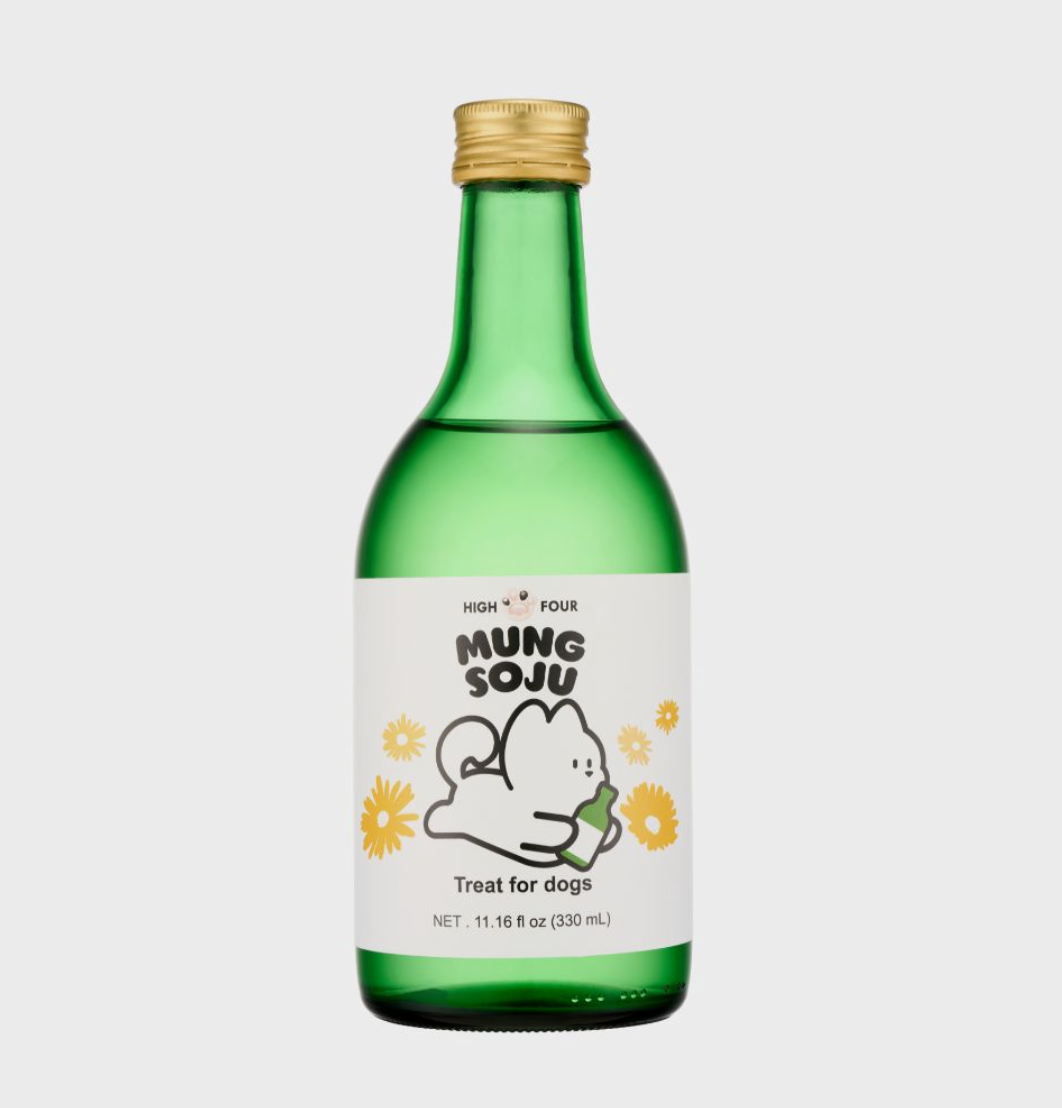 PRE-ORDER High Four Mung Soju for Dogs Non-Alcoholic Korean Soju-Style Dog Drink (330ml)